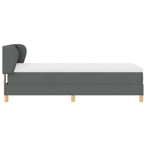 Κρεβάτι με ελατήρια με στρώμα Σκούρο γκρι 80 x 200 cm ύφασμα - Pakobazaar