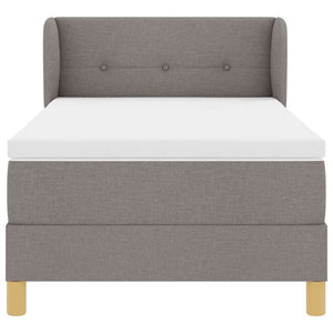 Κρεβάτι με ελατήρια με κεφαλάρι Taupe 80 x 200 cm ύφασμα - Pakobazaar