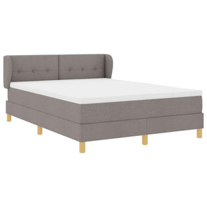 Κρεβάτι με ελατήρια με στρώμα Taupe 160 x 200 cm ύφασμα - Pakobazaar