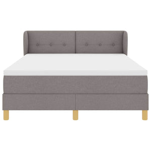 Κρεβάτι με ελατήρια με στρώμα Taupe 160 x 200 cm ύφασμα - Pakobazaar