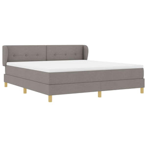 Κρεβάτι με ελατήρια με στρώμα Taupe 180 x 200 cm ύφασμα - Pakobazaar