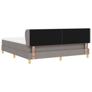 Κρεβάτι με ελατήρια με στρώμα Taupe 180 x 200 cm ύφασμα - Pakobazaar
