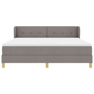 Κρεβάτι με ελατήρια με στρώμα Taupe 180 x 200 cm ύφασμα - Pakobazaar