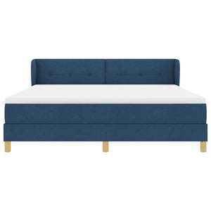 Κρεβάτι με ελατήρια με κεφαλάρι Μπλε 180 x 200 cm ύφασμα - Pakobazaar