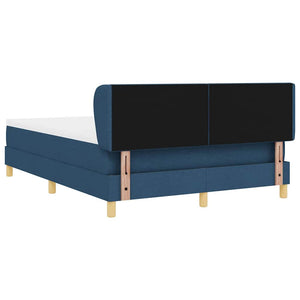 Κρεβάτι με ελατήρια με κεφαλάρι Μπλε 140 x 190 cm ύφασμα - Pakobazaar