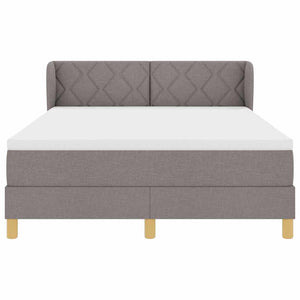 Κρεβάτι με ελατήρια με κεφαλάρι Taupe 160 x 200 cm ύφασμα - Pakobazaar