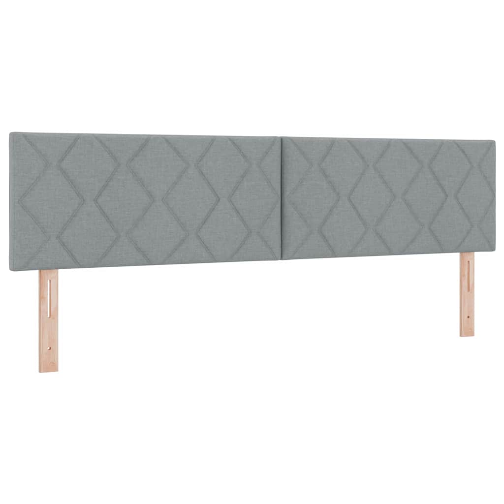 Κρεβάτι με ελατήρια Ανοιχτό γκρι 180 x 200 cm ύφασμα - Pakobazaar