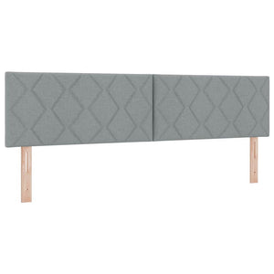 Κρεβάτι με ελατήρια Ανοιχτό γκρι 180 x 200 cm ύφασμα - Pakobazaar