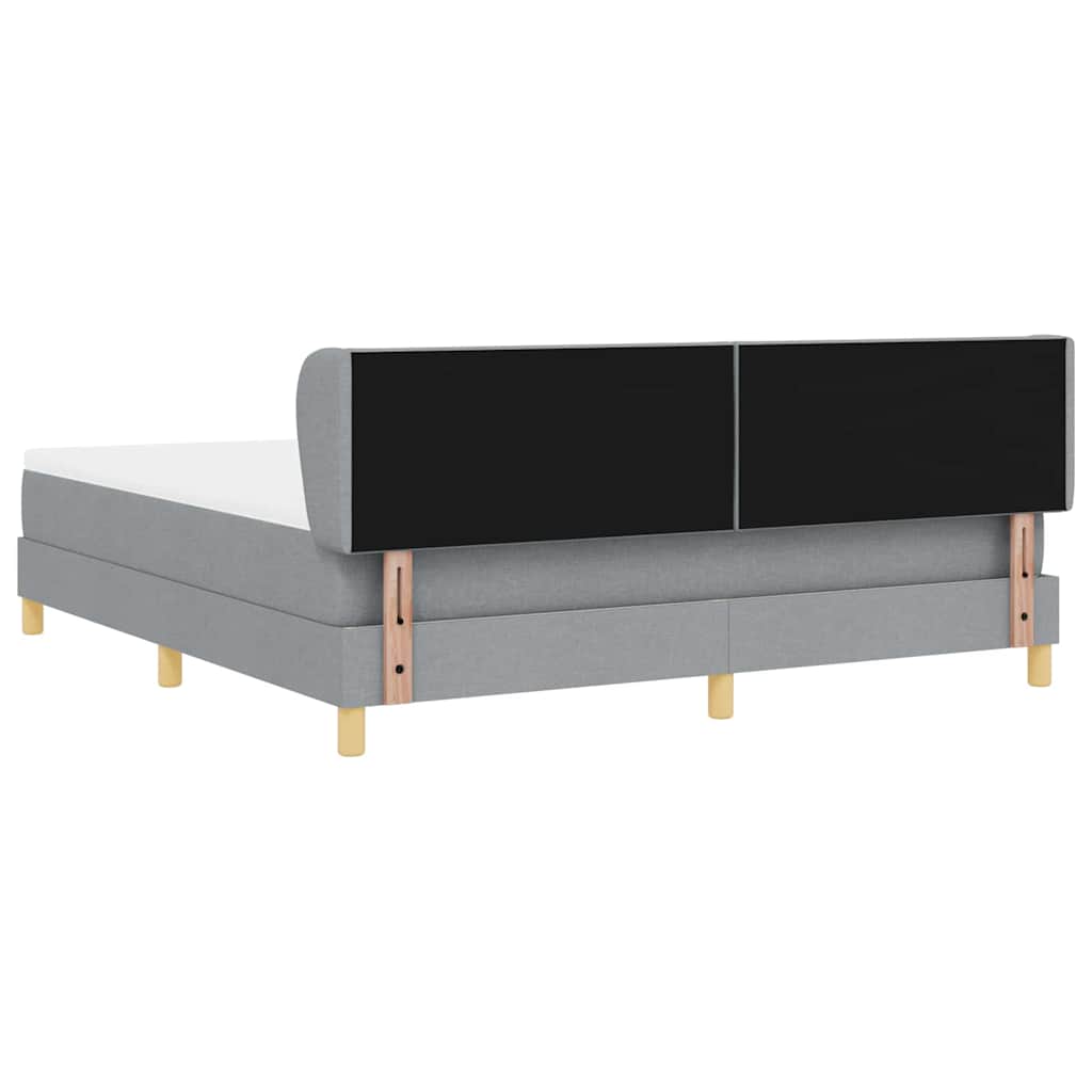 Κρεβάτι με ελατήρια Ανοιχτό γκρι 180 x 200 cm ύφασμα - Pakobazaar