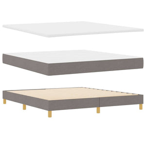 Κρεβάτι με ελατήρια με κεφαλάρι Taupe 180 x 200 cm ύφασμα - Pakobazaar
