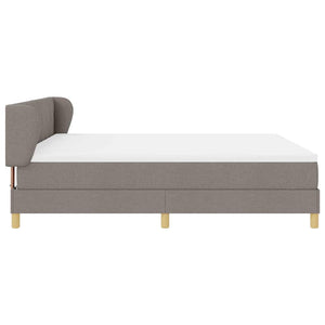 Κρεβάτι με ελατήρια με κεφαλάρι Taupe 180 x 200 cm ύφασμα - Pakobazaar