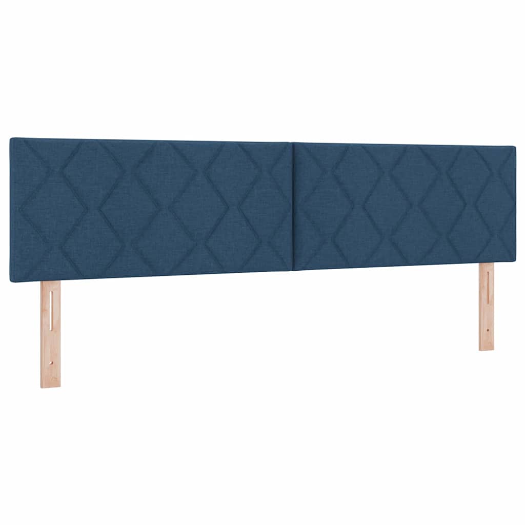 Κρεβάτι με ελατήρια με κεφαλάρι Μπλε 180 x 200 cm ύφασμα