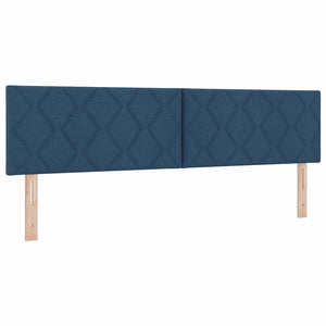 Κρεβάτι με ελατήρια με κεφαλάρι Μπλε 180 x 200 cm ύφασμα