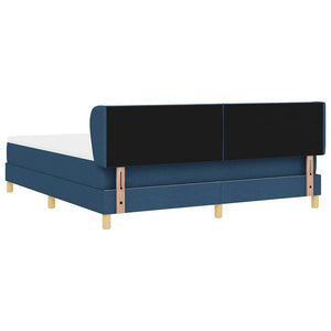 Κρεβάτι με ελατήρια με κεφαλάρι Μπλε 180 x 200 cm ύφασμα