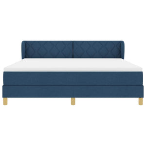 Κρεβάτι με ελατήρια με κεφαλάρι Μπλε 180 x 200 cm ύφασμα