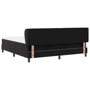 Κρεβάτι με ελατήρια με κεφαλάρι Μαύρο 180 x 200 cm Βελούδο - Pakobazaar