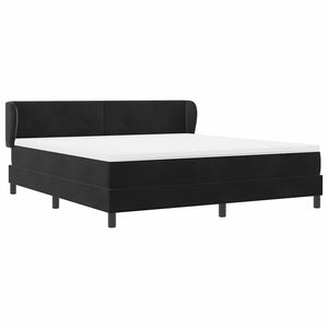 Κρεβάτι με ελατήρια με στρώμα Μαύρο 180 x 200 cm Βελούδο - Pakobazaar