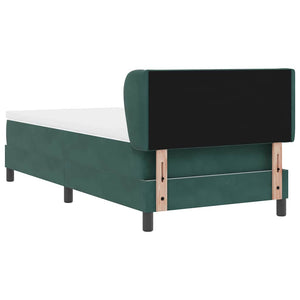 Κρεβάτι με ελατήρια Σκούρο πράσινο 90 x 190 cm Βελούδο