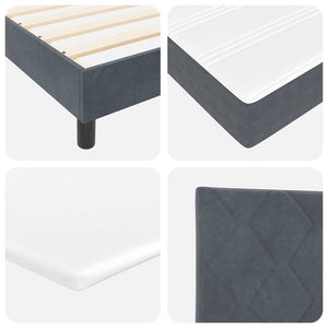 Κρεβάτι με ελατήρια Σκούρο γκρι 100 x 200 cm Βελούδο - Pakobazaar