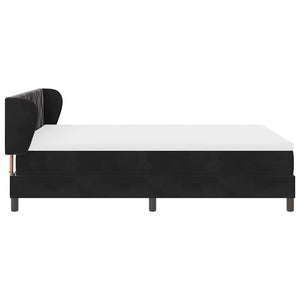 Κρεβάτι με ελατήρια με κεφαλάρι Μαύρο 160 x 200 cm Βελούδο - Pakobazaar
