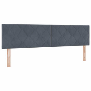 Κρεβάτι με ελατήρια Σκούρο γκρι 180 x 200 cm Βελούδο - Pakobazaar