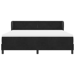 Κρεβάτι με ελατήρια με στρώμα Μαύρο 180 x 200 cm Βελούδο - Pakobazaar