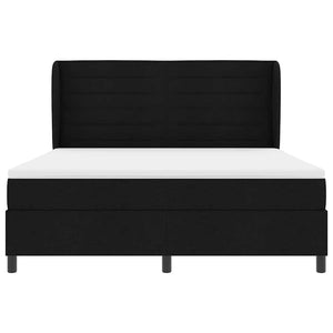 Κρεβάτι με ελατήρια με στρώμα Μαύρο 180 x 200 cm ύφασμα - Pakobazaar