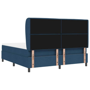 Κρεβάτι με ελατήρια με στρώμα Μπλε 180 x 200 cm ύφασμα - Pakobazaar