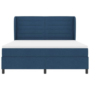 Κρεβάτι με ελατήρια με στρώμα Μπλε 180 x 200 cm ύφασμα - Pakobazaar