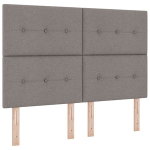 Κρεβάτι με ελατήρια με στρώμα Taupe 140 x 200 cm ύφασμα - Pakobazaar