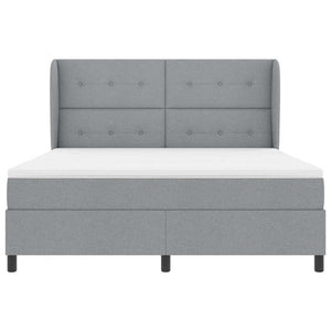 Κρεβάτι με ελατήρια Ανοιχτό γκρι 180 x 200 cm ύφασμα