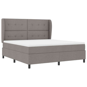 Κρεβάτι με ελατήρια με στρώμα Taupe 180 x 200 cm ύφασμα - Pakobazaar