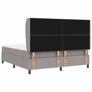 Κρεβάτι με ελατήρια με στρώμα Taupe 180 x 200 cm ύφασμα - Pakobazaar