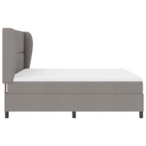 Κρεβάτι με ελατήρια με στρώμα Taupe 180 x 200 cm ύφασμα - Pakobazaar