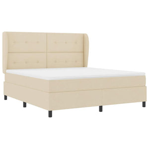 Κρεβάτι με ελατήρια με στρώμα Κρεμ 180 x 200 cm ύφασμα - Pakobazaar