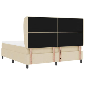 Κρεβάτι με ελατήρια με στρώμα Κρεμ 180 x 200 cm ύφασμα - Pakobazaar
