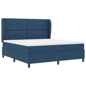 Κρεβάτι με ελατήρια με κεφαλάρι Μπλε 180 x 200 cm ύφασμα