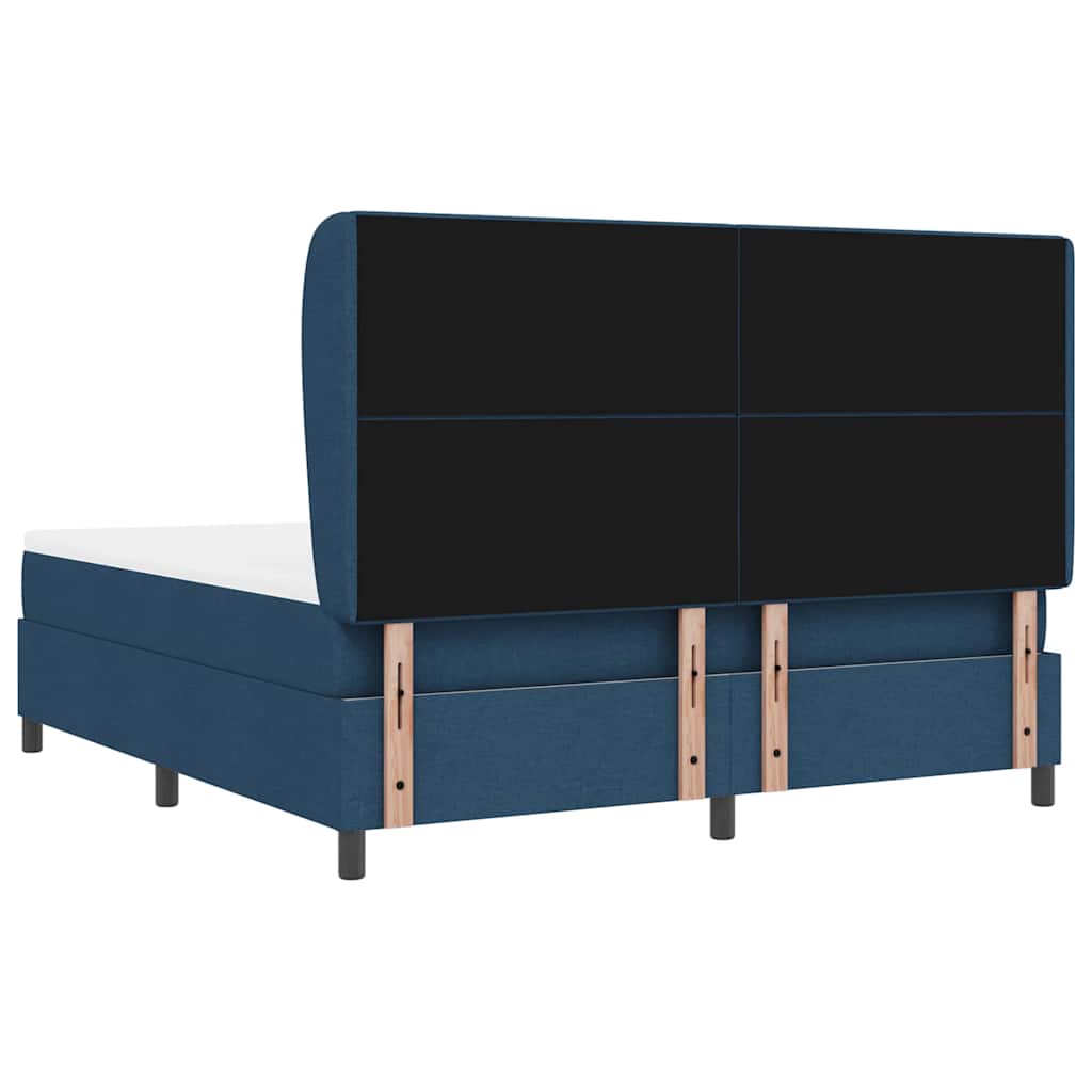 Κρεβάτι με ελατήρια με κεφαλάρι Μπλε 180 x 200 cm ύφασμα