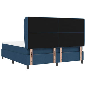 Κρεβάτι με ελατήρια με κεφαλάρι Μπλε 180 x 200 cm ύφασμα