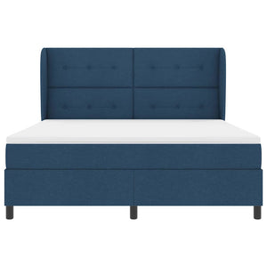 Κρεβάτι με ελατήρια με κεφαλάρι Μπλε 180 x 200 cm ύφασμα