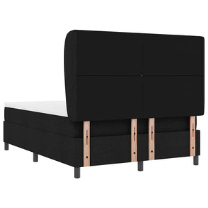 Κρεβάτι με ελατήρια με κεφαλάρι Μαύρο 160 x 200 cm ύφασμα - Pakobazaar