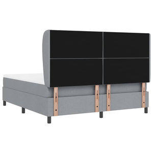 Κρεβάτι με ελατήρια Ανοιχτό γκρι 180 x 200 cm ύφασμα - Pakobazaar