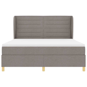 Κρεβάτι με ελατήρια με κεφαλάρι Taupe 200 x 180 cm ύφασμα