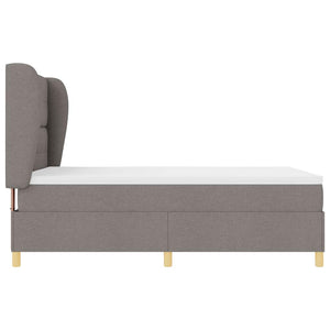 Κρεβάτι με ελατήρια με κεφαλάρι Taupe 190 x 140 εκατοστά ύφασμα