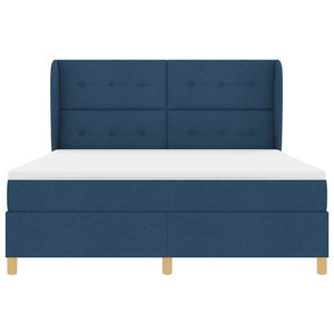 Κρεβάτι με ελατήρια με κεφαλάρι Μπλε 200 x 180 cm ύφασμα - Pakobazaar