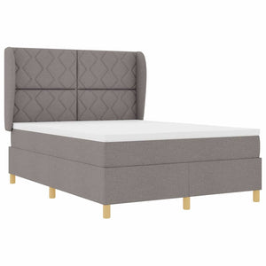 Κρεβάτι με ελατήρια με κεφαλάρι Taupe 200 x 140 cm ύφασμα