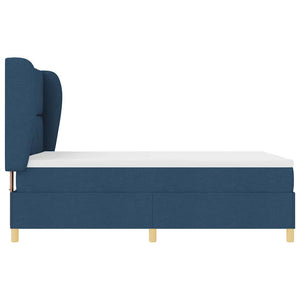 Κρεβάτι με ελατήρια με κεφαλάρι Μπλε 200 x 140 cm ύφασμα - Pakobazaar