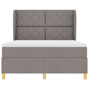 Κρεβάτι με ελατήρια με κεφαλάρι Taupe 200 x 160 εκατοστά ύφασμα - Pakobazaar