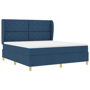Κρεβάτι με ελατήρια με μαξιλάρι Μπλε 200 x 180 cm ύφασμα - Pakobazaar