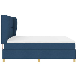 Κρεβάτι με ελατήρια με μαξιλάρι Μπλε 200 x 180 cm ύφασμα - Pakobazaar